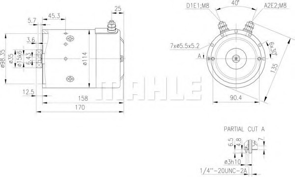 MAHLE ORIGINAL MM 132 Electric Motor